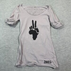 OmniPeace by Signorelli T-Shirt Women S Gray Africa Peace Sign Graphic 2025